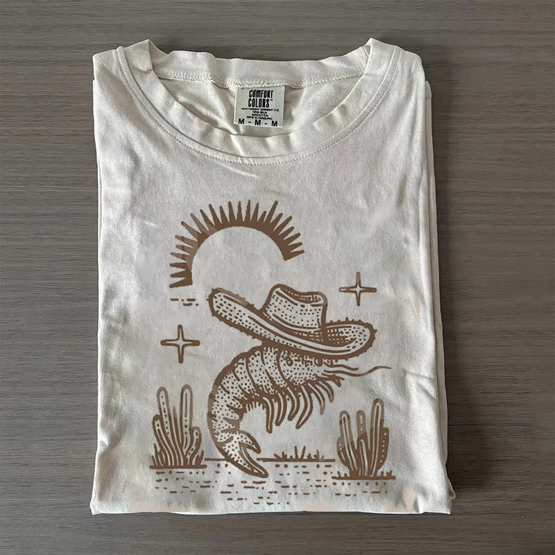 Shrimp Cowboy Funny T-Shirt
