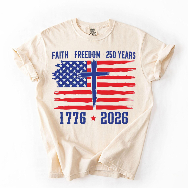 1776 2026 Land Of The Free Patriotic T-shirt
