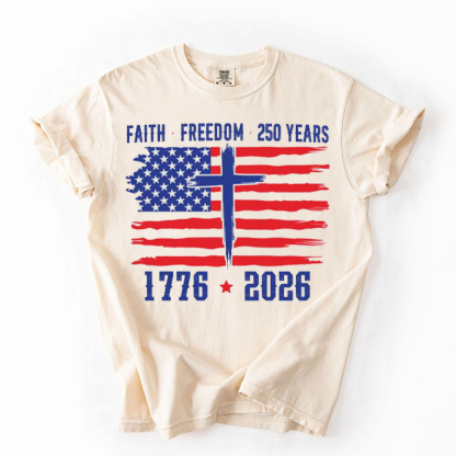 1776 2026 Land Of The Free Patriotic T-shirt