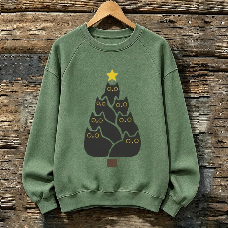 Cat Christmas Tree Sweatshirt