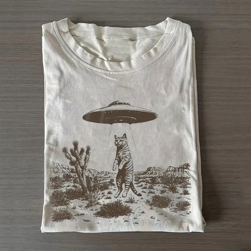 UFO Cat Western T-shirt