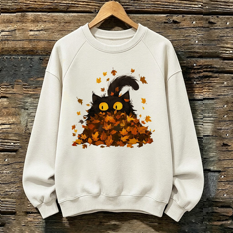 Playing in Fall Leaves Sweatshirt