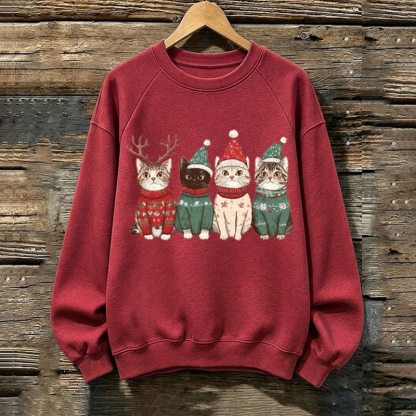 Cute Cat Christmas Sweatshirt