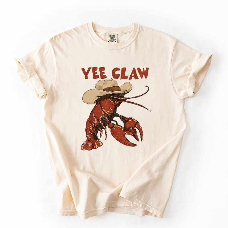 Western Beach Lobster Cowboy T-shirt
