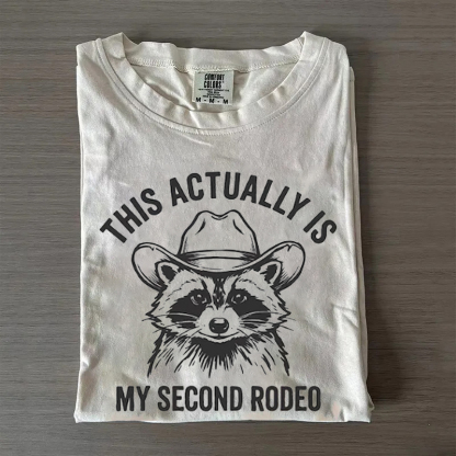 Funny Raccoon Cowgirl Second Rodeo T-shirt