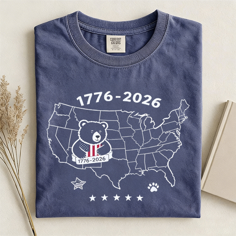 1776 2026 Land Of The Free Patriotic T-shirt