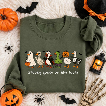 Spooky Goose Graphic Sweatshirt