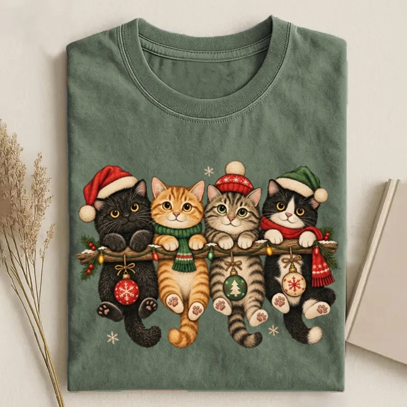 Christmas Cat T-shirt