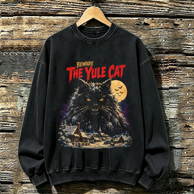 Vintage Yule Cat Sweatshirt