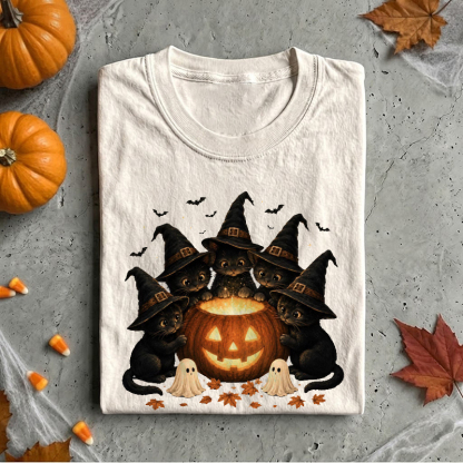 Black Cat Halloween T-Shirt