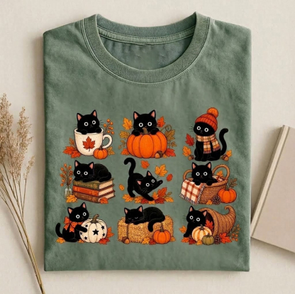Fall Cat T-shirt