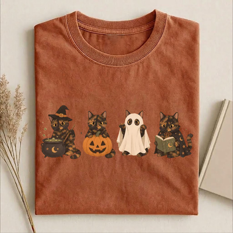 Halloween Tortoiseshell Cat T-shirt