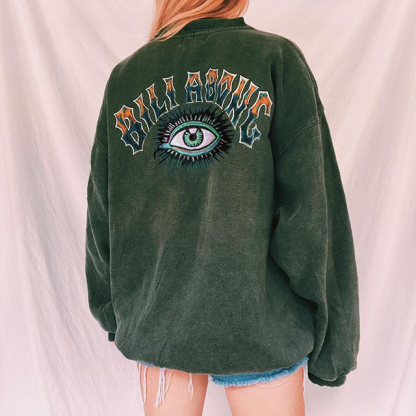 Vintage Billabong Eye Print Loose Sweatshirt