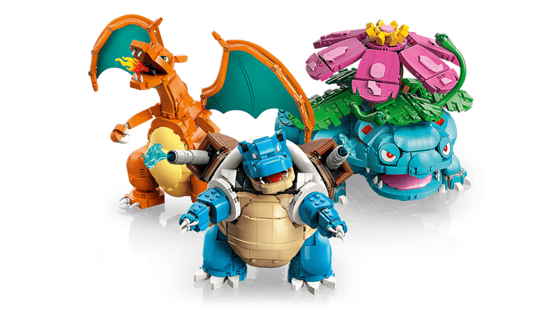 Venusaur, Charizard and Blastoise