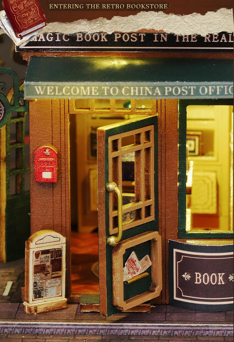 DIY miniature bookstore counter
