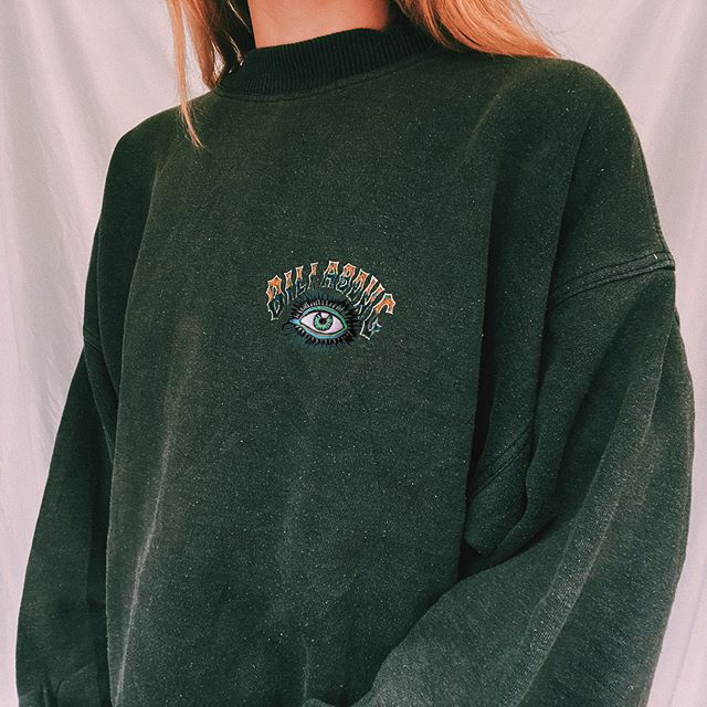 Vintage Billabong Eye Print Loose Sweatshirt