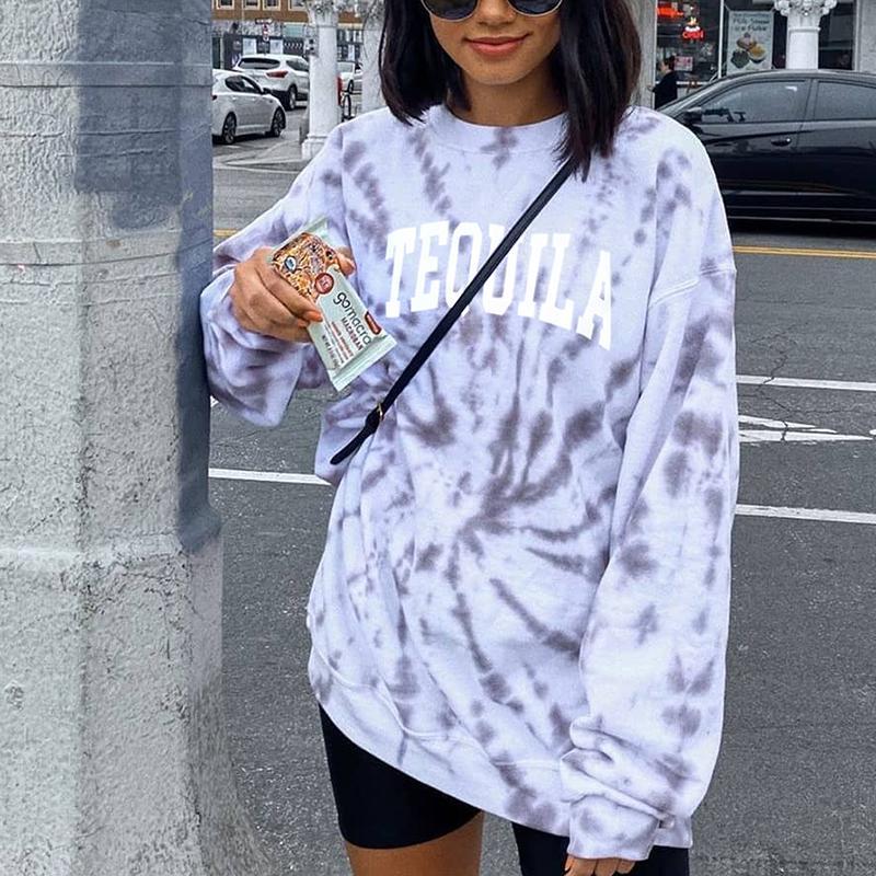 Fashion Tie Dye 'TEQUILA' Sweatshirt