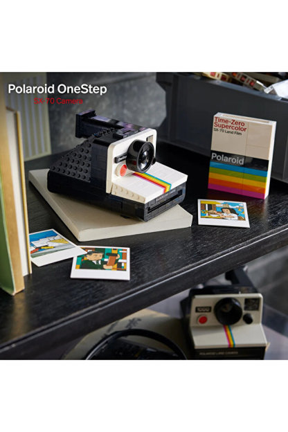 ® Ideas Polaroid One Step SX-70 Kamera 21345 – Yetişkinler için Yaratıcı Model Yapım Seti (516P)