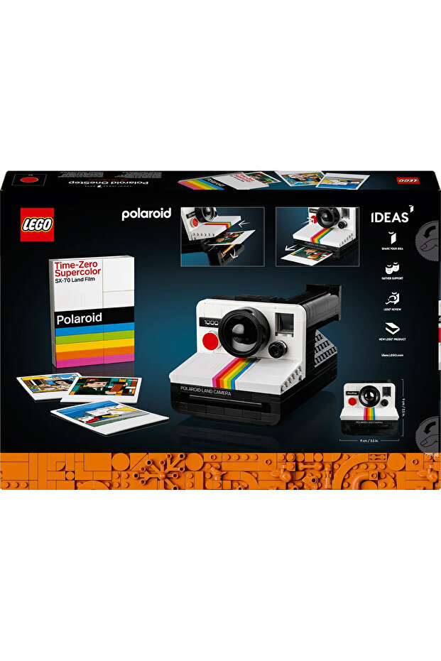 ® Ideas Polaroid One Step SX-70 Kamera 21345 – Yetişkinler için Yaratıcı Model Yapım Seti (516P)
