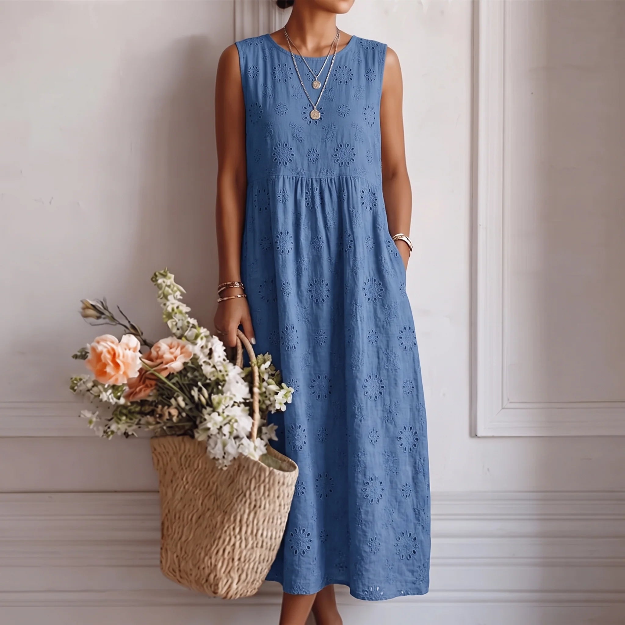 Alba™ - Eleganter Sommer Midikleid mit Blumenmuster