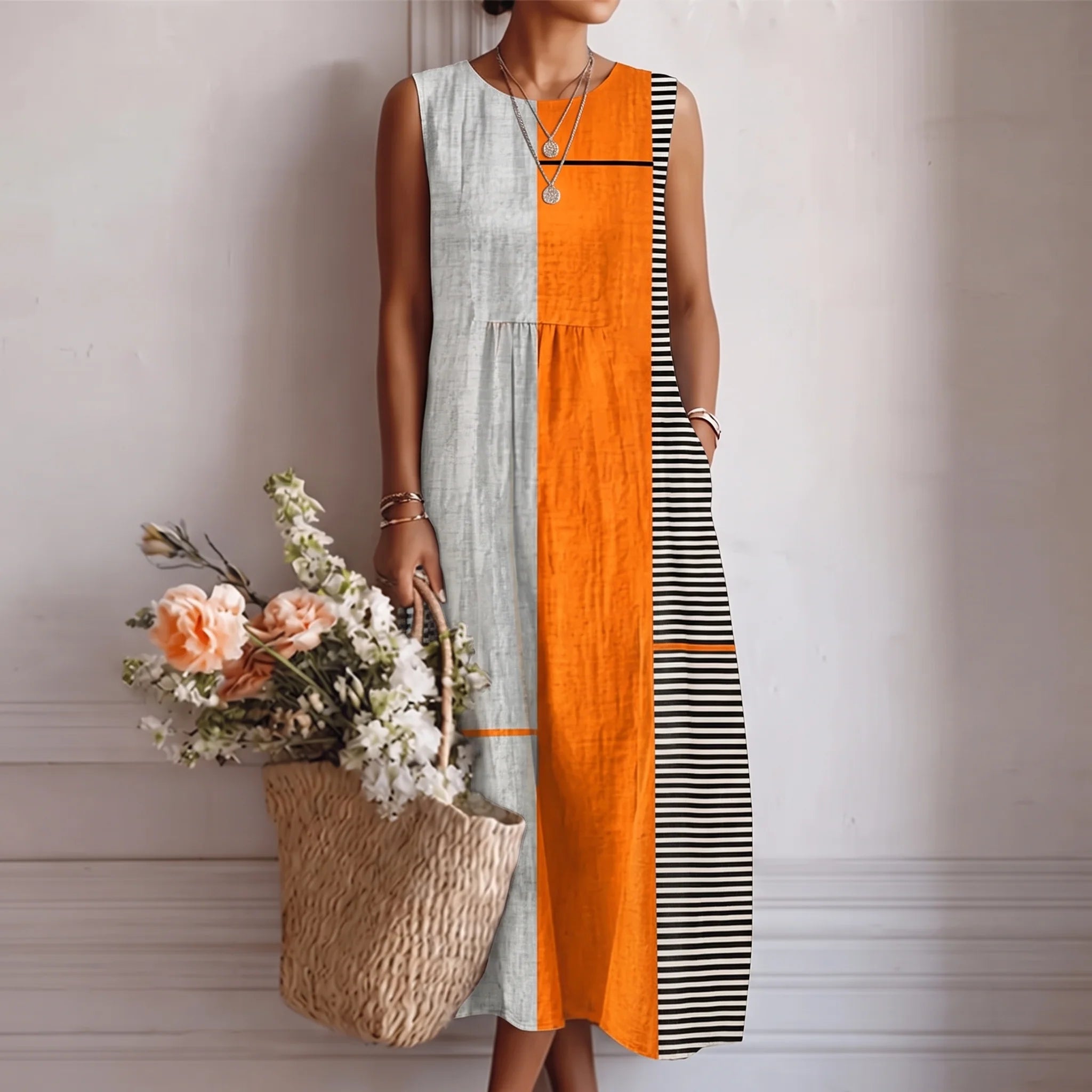 Alba™ - Eleganter Sommer Midikleid mit Blumenmuster
