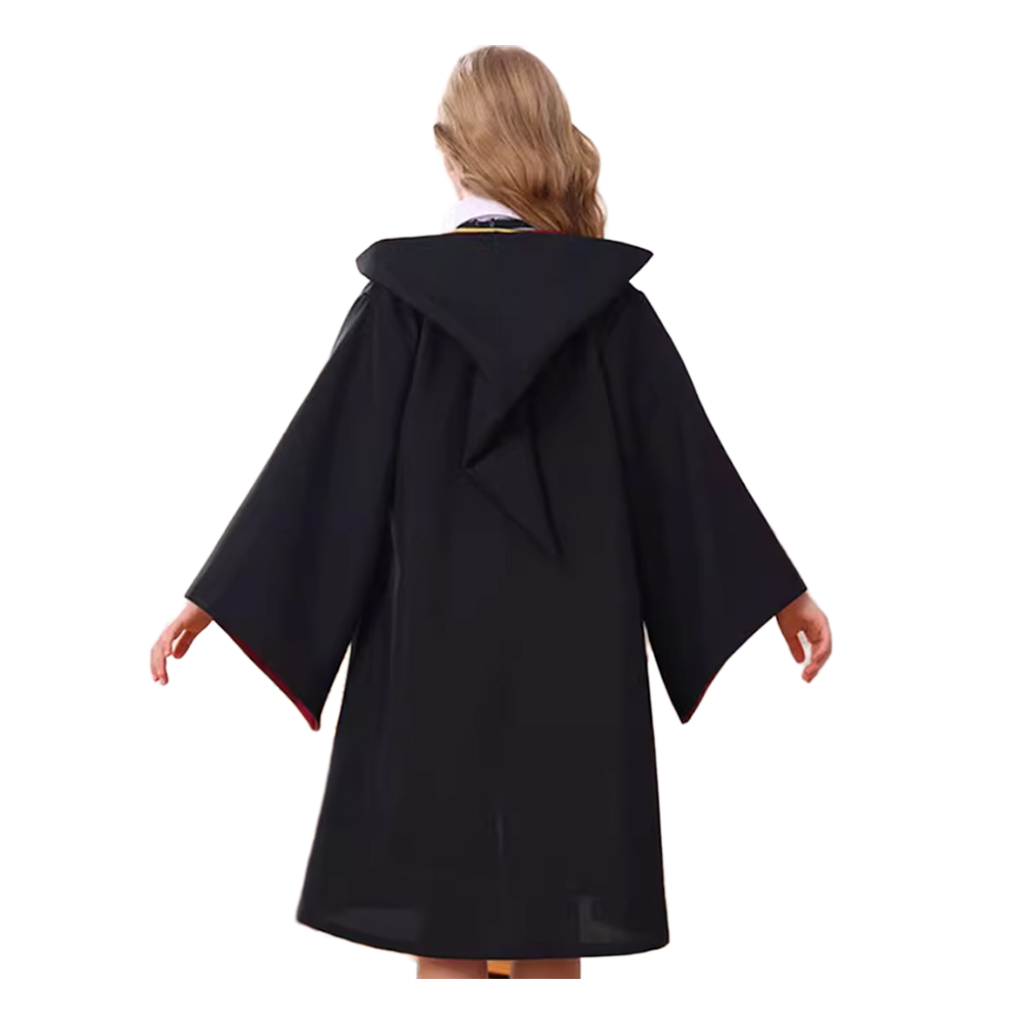 Hermione Granger Gryffindor Cosplay Costume for Adults, Women, Girls, and Kids – Wizard Magic Robe Halloween Carnival Outfit