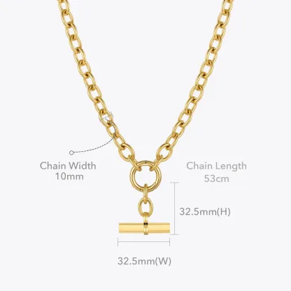 18K Gold Plated Stainless Steel Hip Hop Rock Necklace