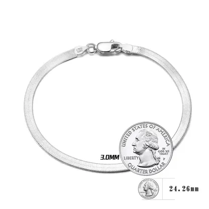 925 Sterling Silver Snake Chain Bracelet