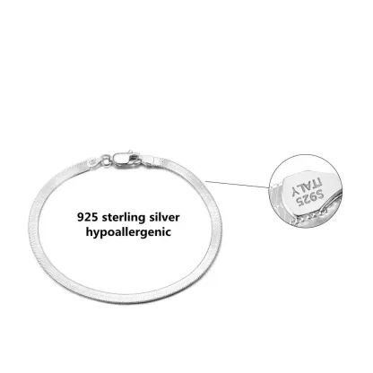 925 Sterling Silver Snake Chain Bracelet