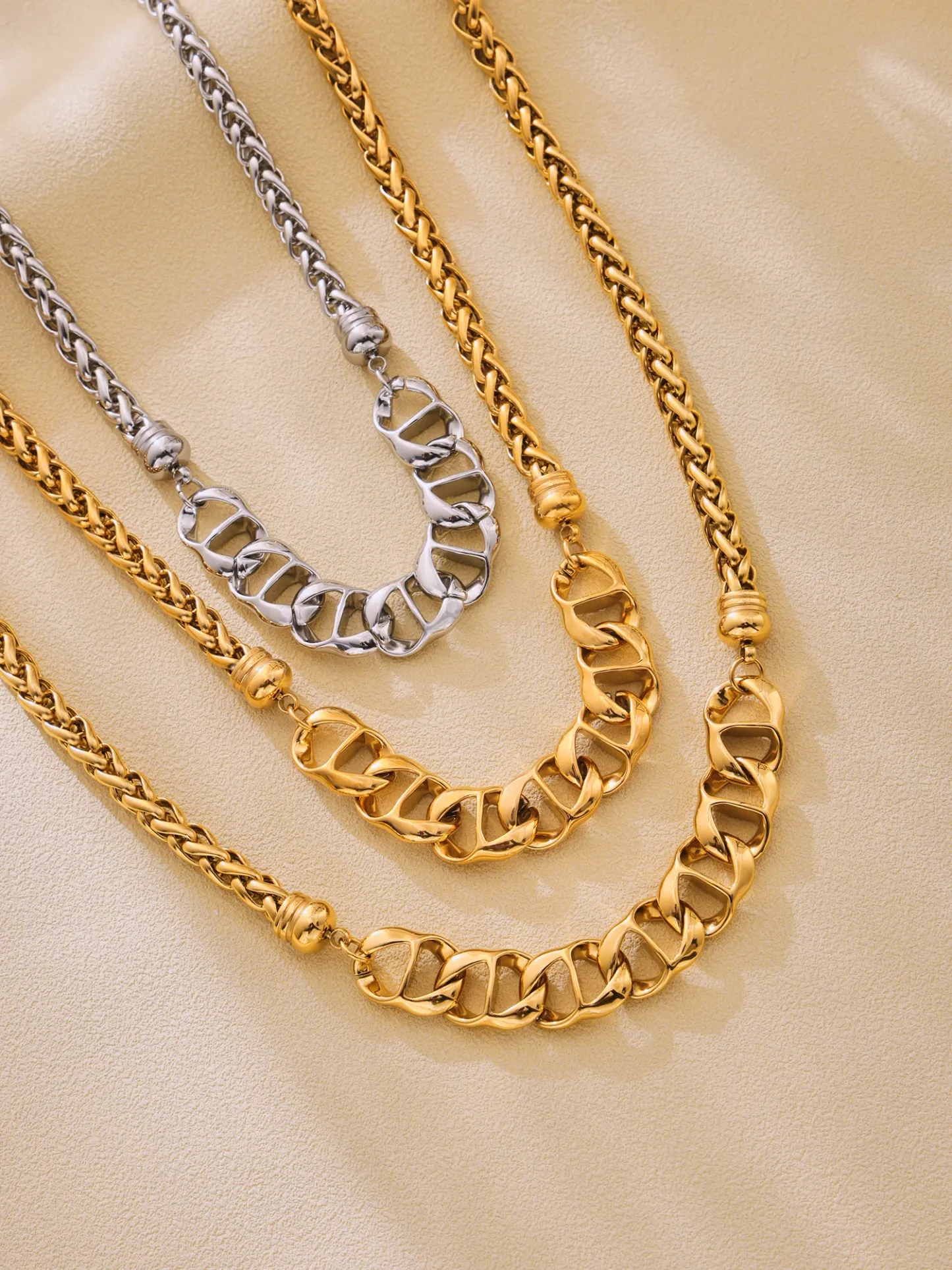 18K Pig Nose Chain Stainless Steel Necklace