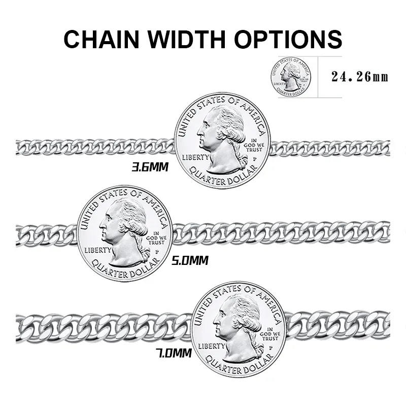 Silver Bracelet 925 Sterling Chunky Cuban Link Chain Bracelet