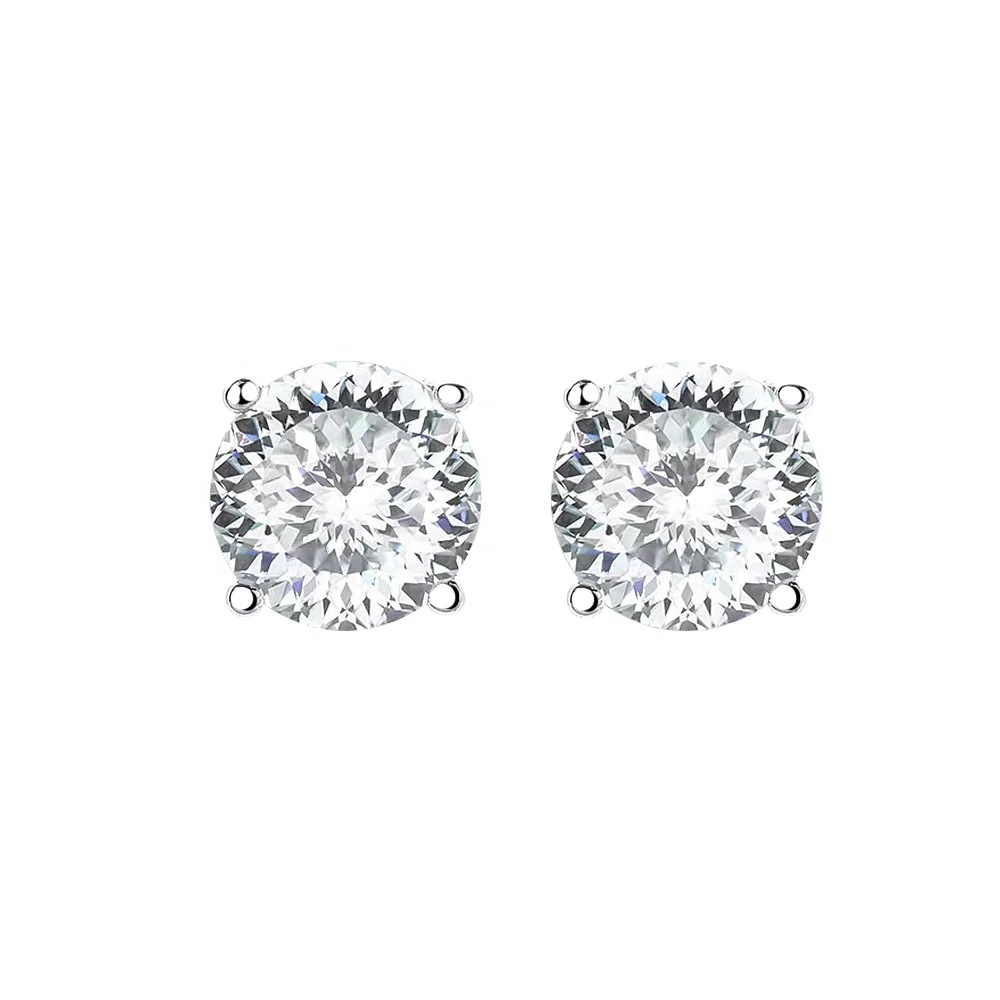 925 Sterling Silver Luxury Diamond Earrings Stud