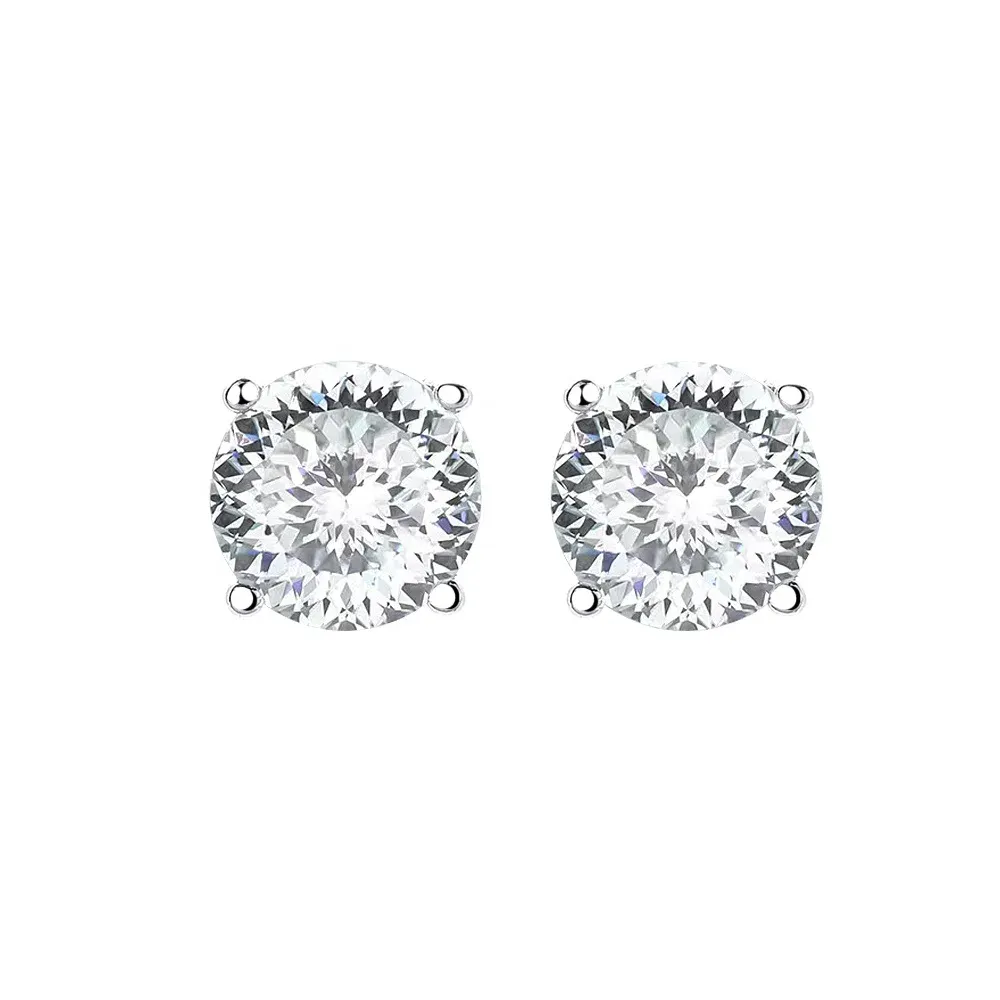 925 Sterling Silver Luxury Diamond Earrings Stud