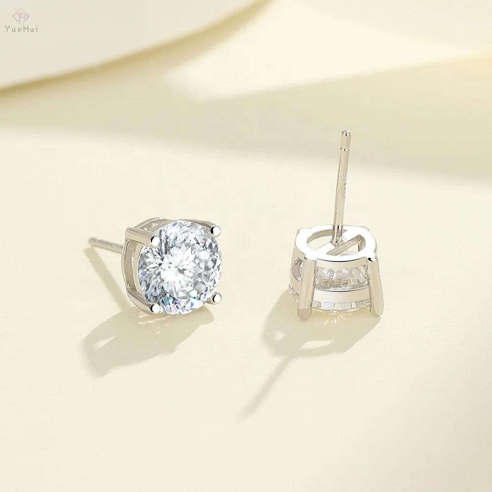 925 Sterling Silver Luxury Diamond Earrings Stud
