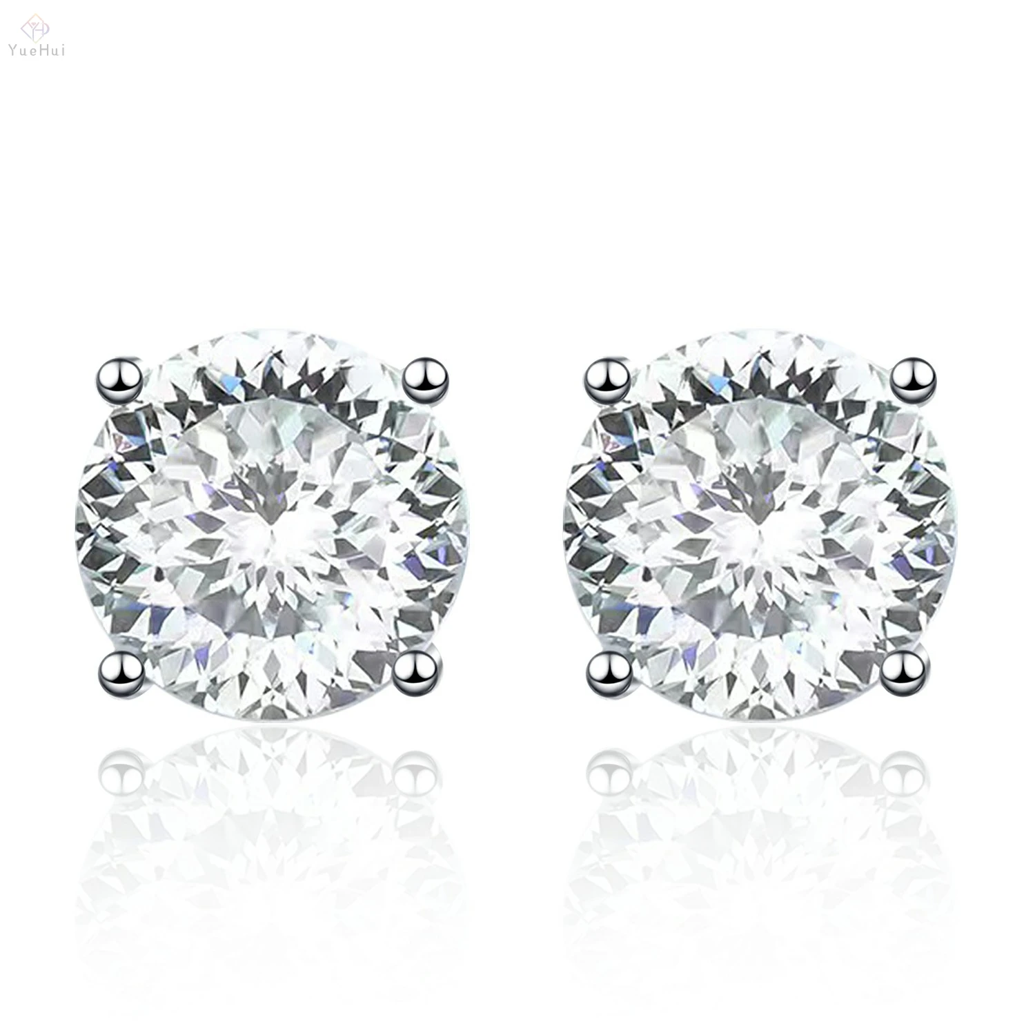 925 Sterling Silver Luxury Diamond Earrings Stud