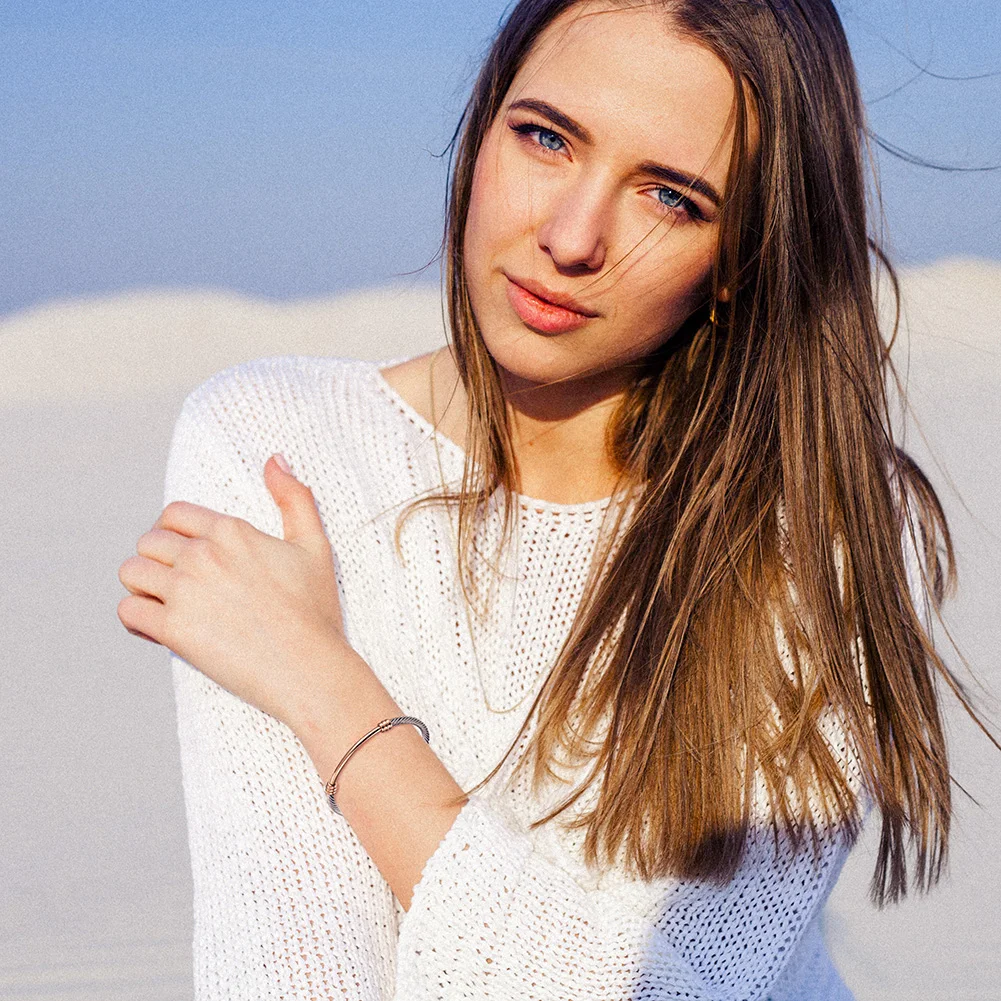 316L Twisted 2 Tones Cable Cuff Bracelets