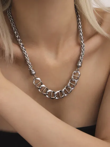 18K Pig Nose Chain Stainless Steel Necklace