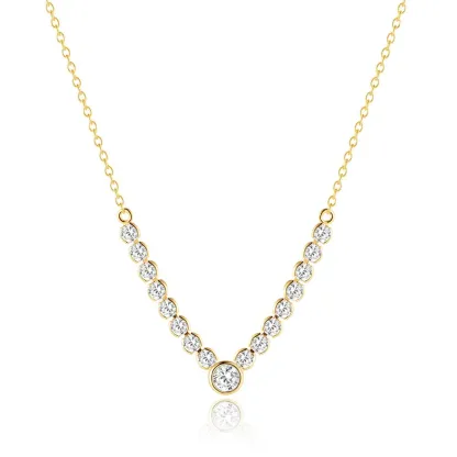 925 Sterling Silver Retro Water Drop Zircon Pendant Clavicle Chain Necklace