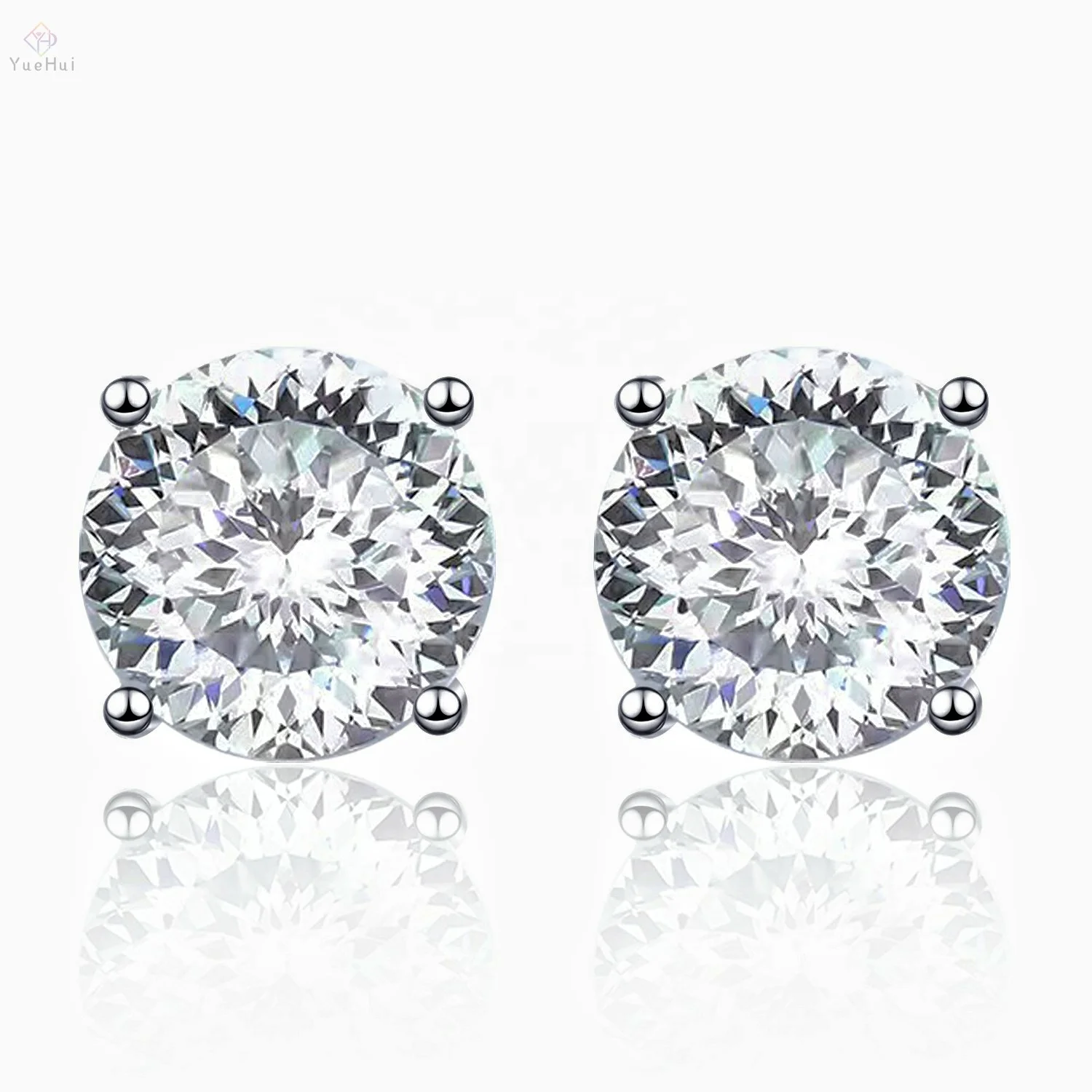 925 Sterling Silver Luxury Diamond Earrings Stud