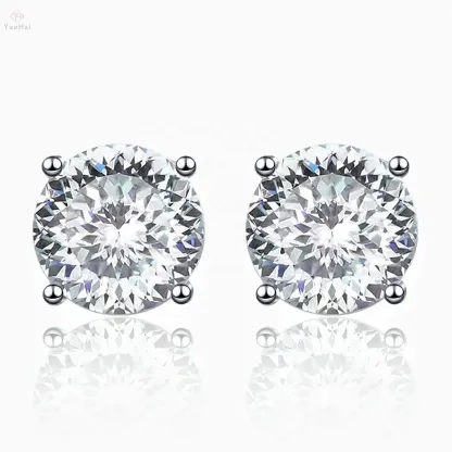 925 Sterling Silver Luxury Diamond Earrings Stud