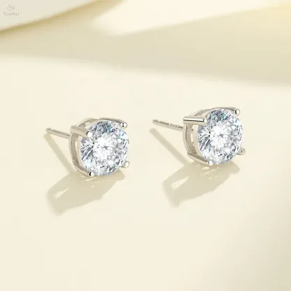 925 Sterling Silver Luxury Diamond Earrings Stud