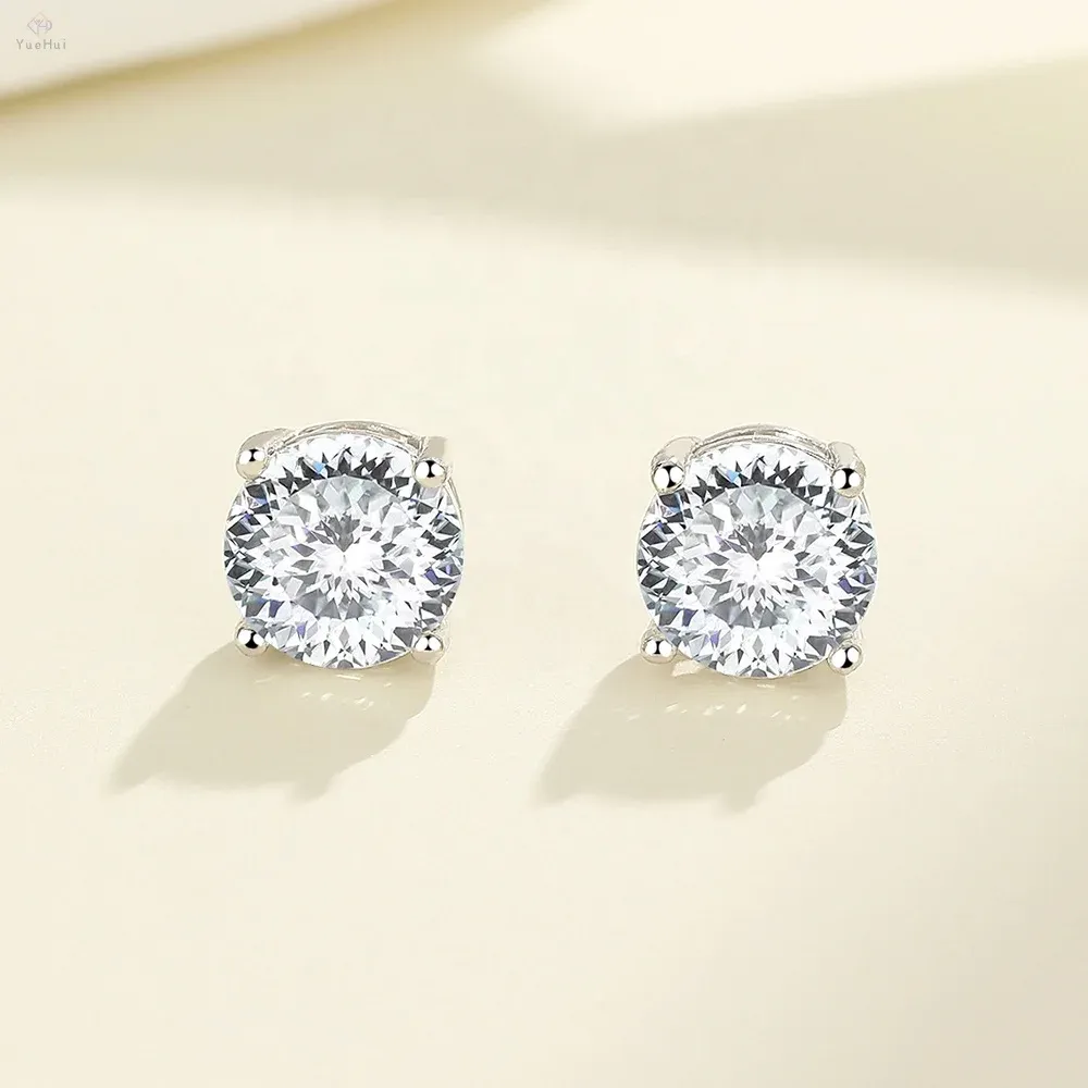 925 Sterling Silver Luxury Diamond Earrings Stud