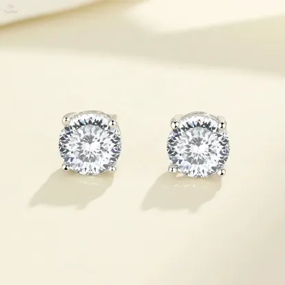925 Sterling Silver Luxury Diamond Earrings Stud