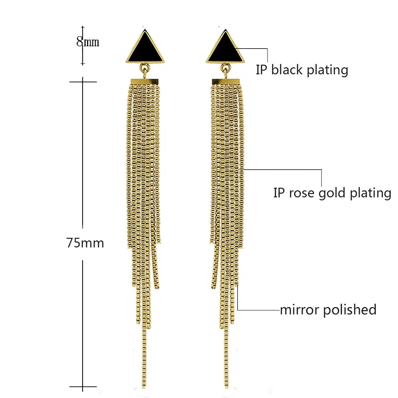 Gold Trendy Stud Earrings