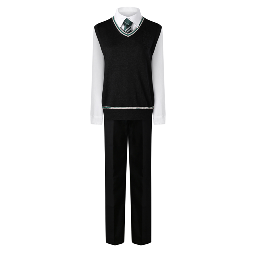 Slytherin Cosplay Costume for Adults, Men and Kids – Wizard Magic Robe for Halloween, Carnival and Christmas