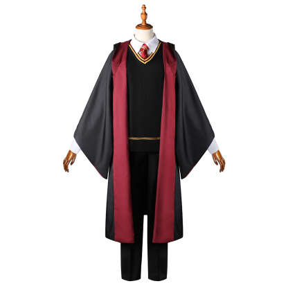 Gryffindor Cosplay Costume for Adults, Men and Kids – Wizard Magic Robe for Halloween, Carnival and Christmas