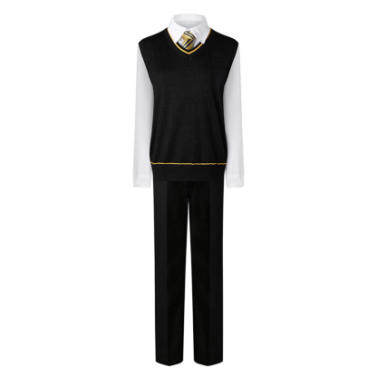 Hufflepuff Cosplay Costume for Adults, Men and Kids – Wizard Magic Robe for Halloween, Carnival and Christmas