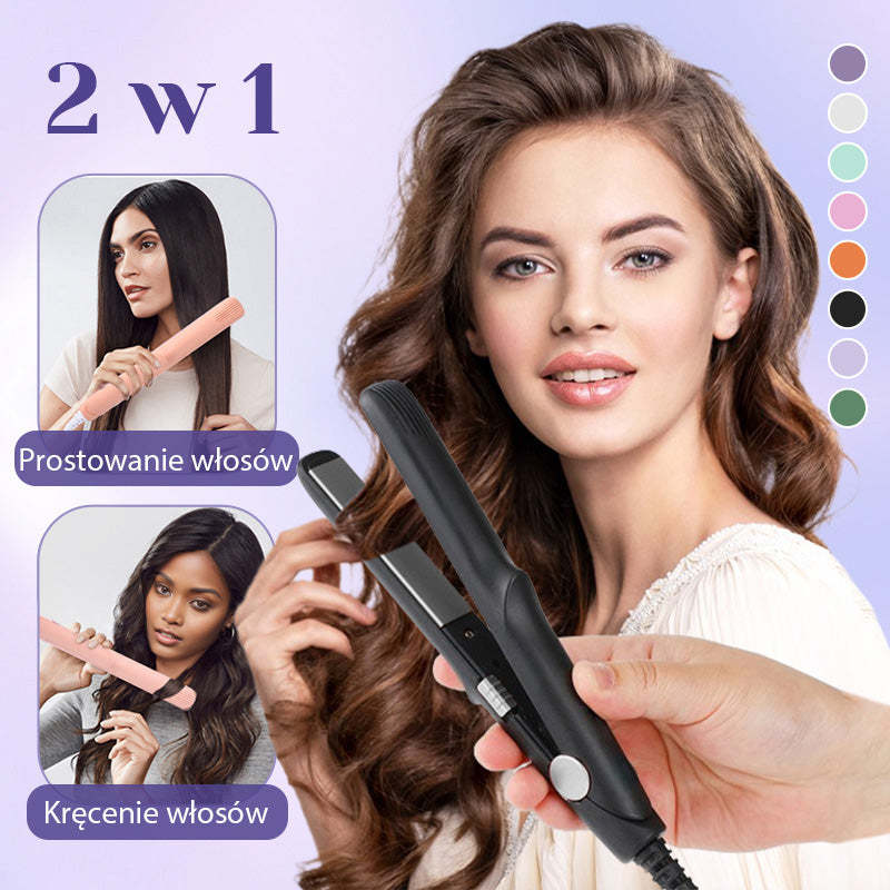 2 w 1 Mini lokówka i prostownica do włosów