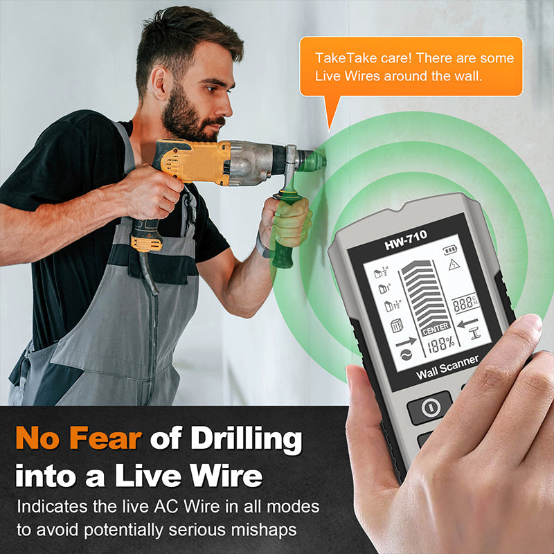 💥Ręczny wykrywacz metali i ścian 2w1 – znajdź metal i ukryte przewody w sekundach!🔥