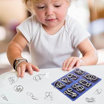 🔥Edukacyjne zabawki intelektualne Zabawki IQ, metalowe łamigłówki łamigłówki